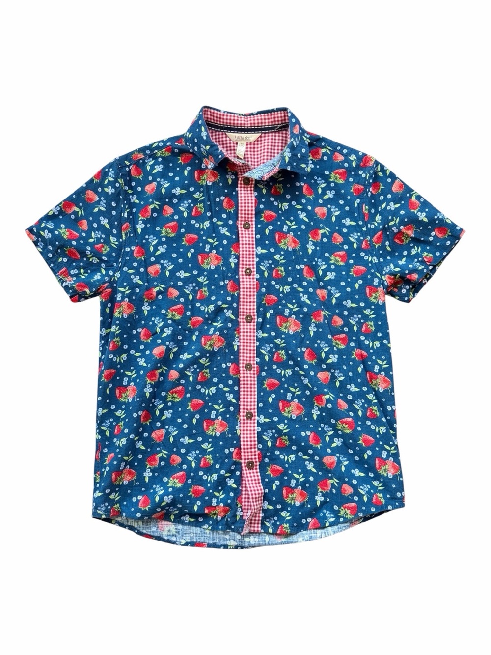 Matilda Jane Strawberry Gingham Button Down Top